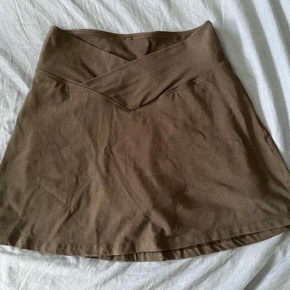 Victoria’s Secret Pink workout yoga stretchy knit mini skirt w shorts large